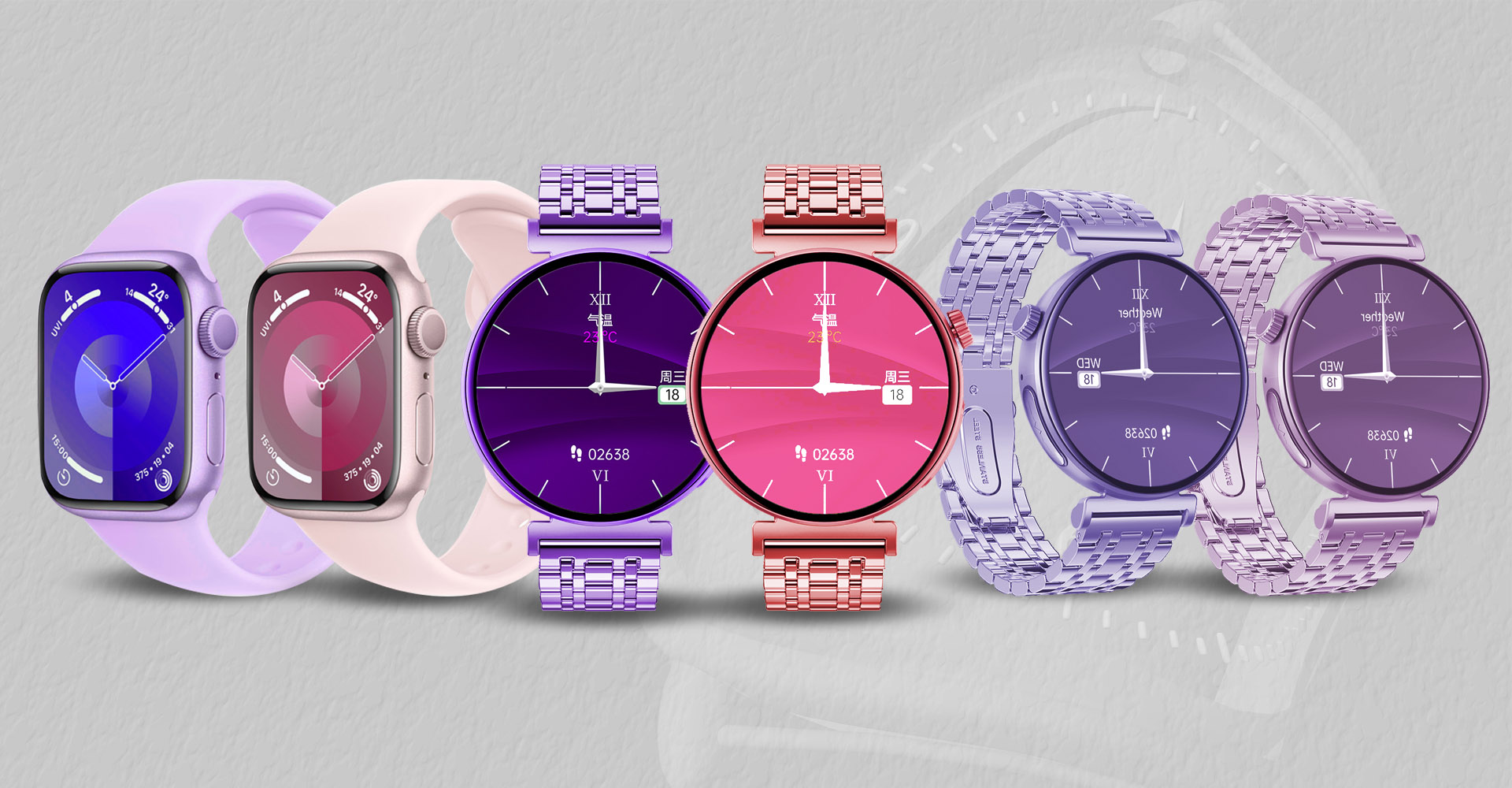 Newbility Purple Lover Women Smart Watch