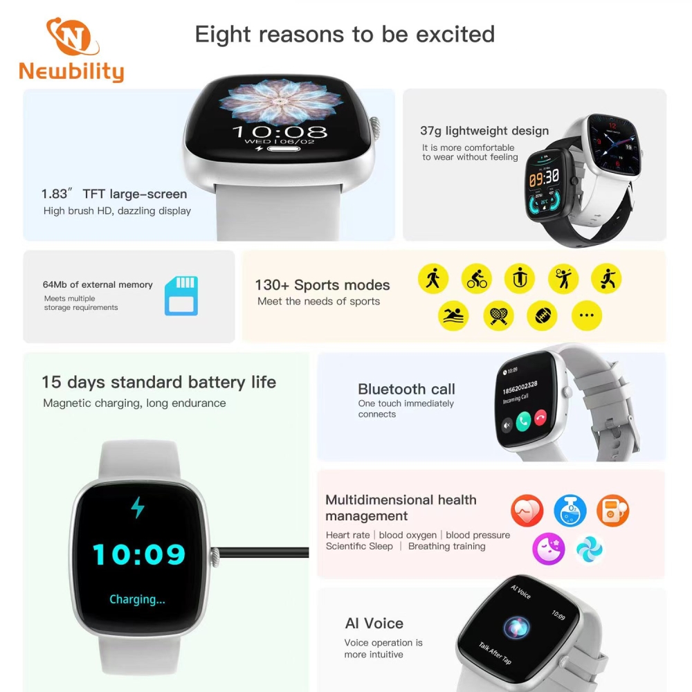 Newbility Sports Bluetooth Smart Watch NB-9